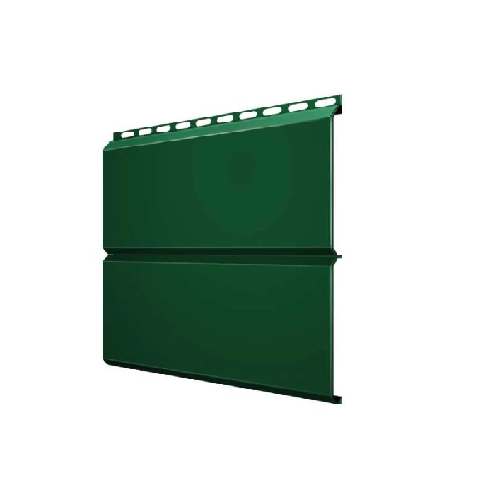 Металлический сайдинг Grand Line ЭкоБрус 0.5 мм Satin с пленкой RAL 6005 зеленый мох | 345